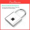 Cadenas Intelligent à Empreintes Digitales Rechargeable Sans Clé 10 Empreintes Digitales Code Morse Déverrouillage d'Urgence Facile