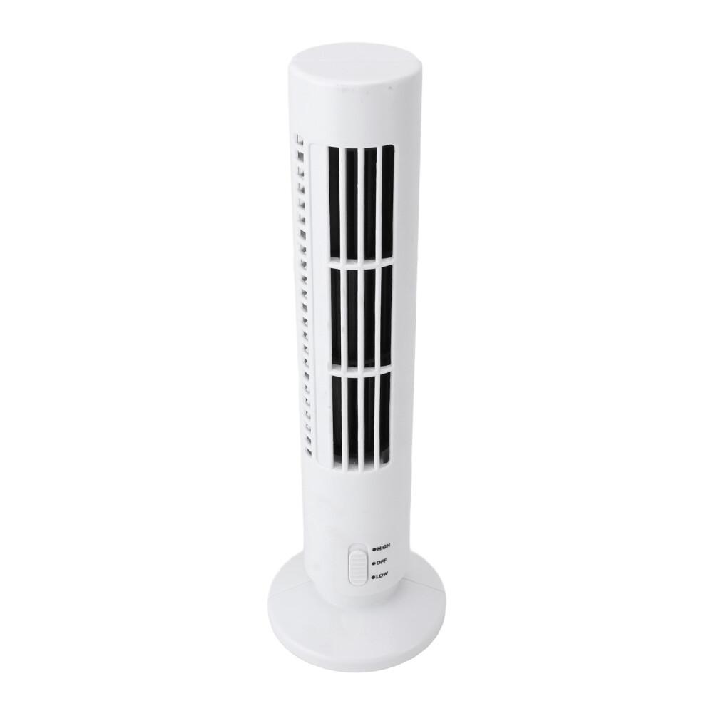 Mini Tower Fan Bladeless Desk Fan Quiet Cooling, White, 6x33cm