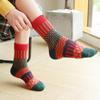 5/10 Pairs Comfortable Casual Autumn Winter Thickened Warm Rabbit Wool Socks Fashionable Versatile Short Vertical Stripe Towel Socks for Women