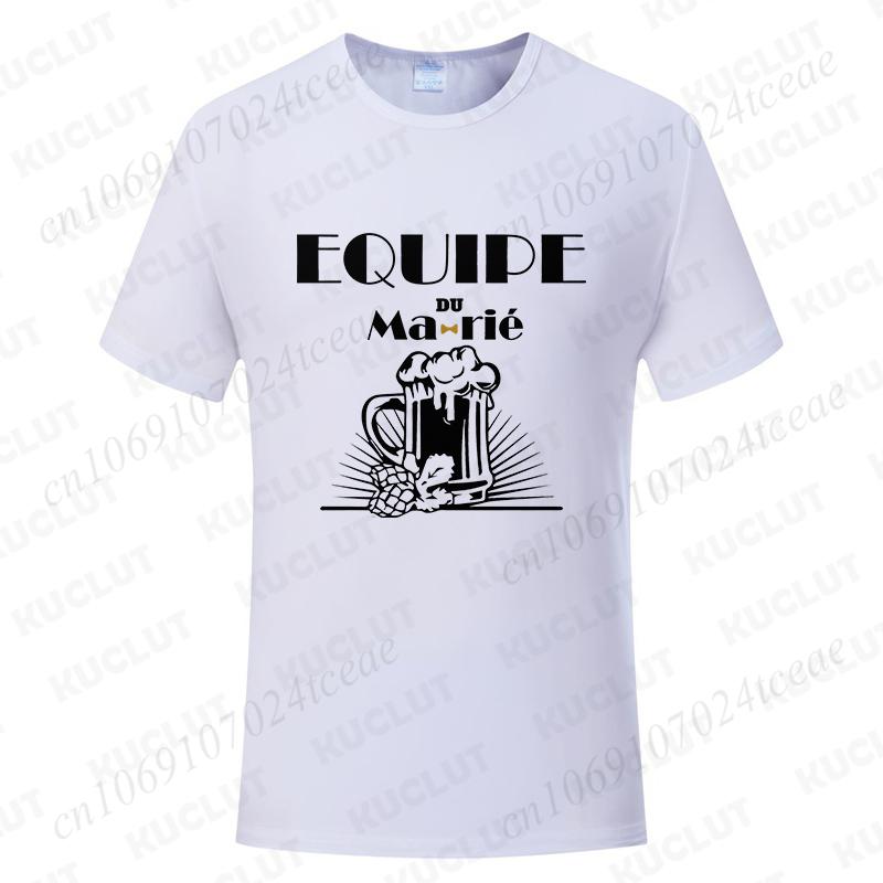 Fashion Single Farewell Tops French Boyfriend Bachelor Party T-shirts Evg Future Team Groom Man Shirt Wedding Father's Day Tees
