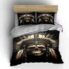 Skull with feather headdress. Bedding sets Duvet cover sets Duvet covers Pillowcases(1 * Duvet Cover 2 * Pillowcases without duvet insert)