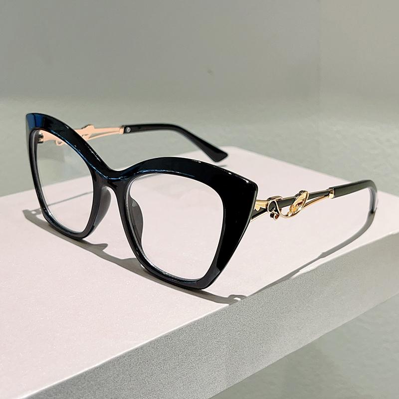 Oversize Cat Eye Glasses Women Fashion Multi-color Blue Light Blocking Optical Frames Trendy Stylish Design Decor Eyewear