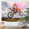 Motocross-Rennfahrer Wandteppich Extremsport Wandteppich Wandbehang für Kinder Jungen Mädchen Schlafzimmer Dekor Wandkunst für Schlafzimmer Wohnzimmer
