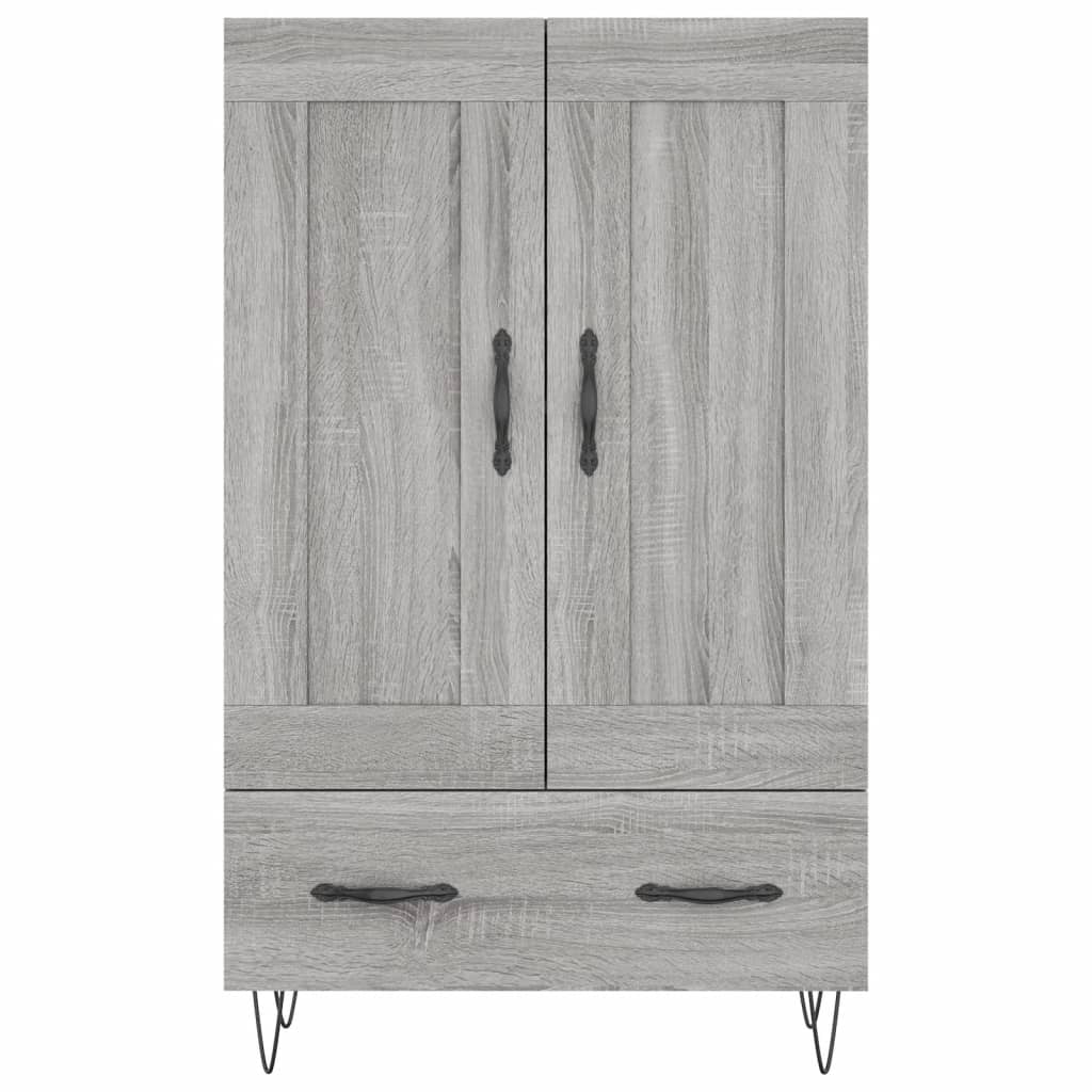 Highboard Gray Sonoma 69.5 X 31 X 115 Cm Engineered Wood
