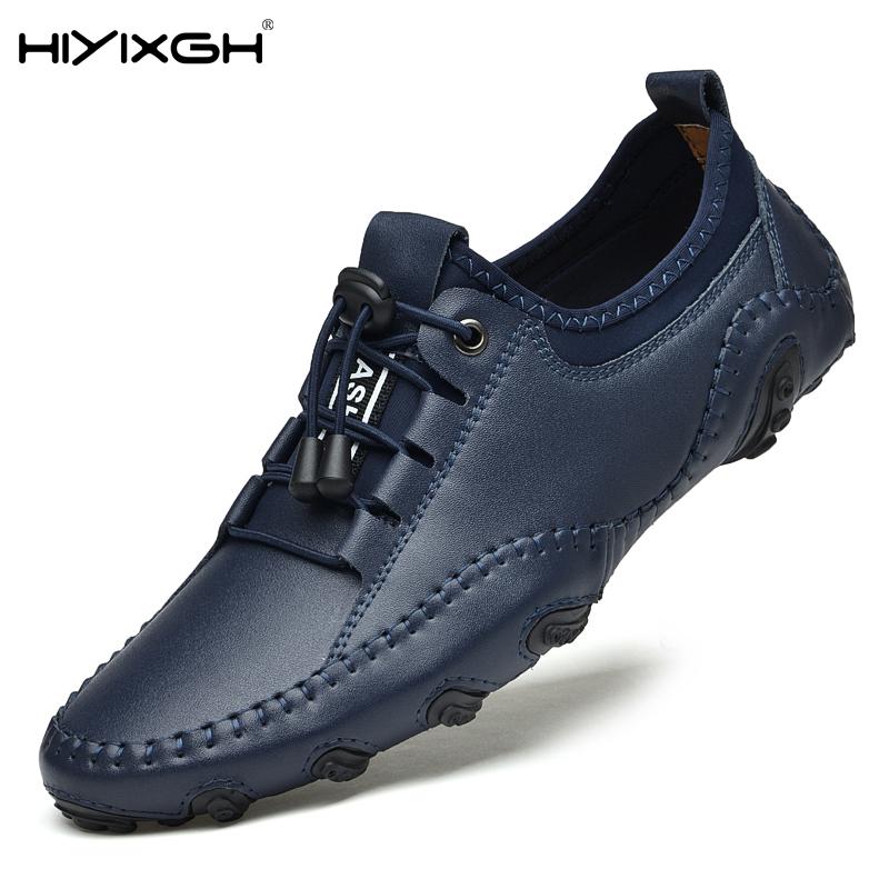 Scarpe Casual da Uomo Pelle di Mucca Sneakers Bianche Scarpe da Esterno Uomo Mocassini Vintage Slip-On Designer Piatte Tempo Libero Taglie Forti 38-47