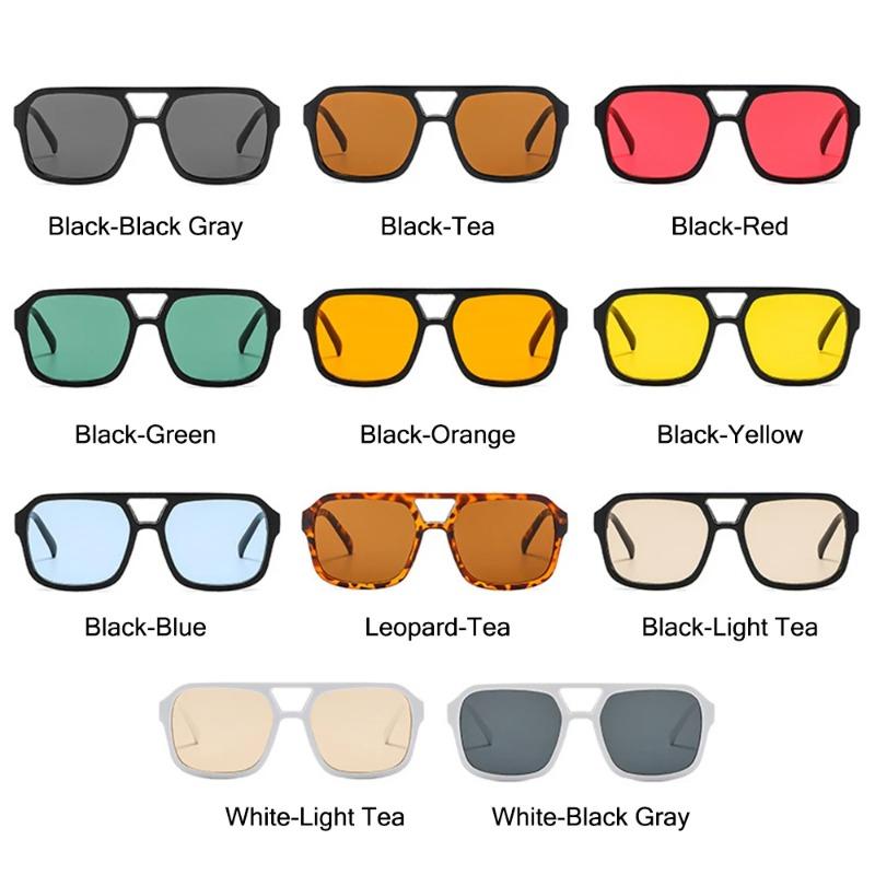 Big Frame Sun Glasses Ins Style Square Aviation Sunglasses for Women & Men UV400 Protection Black Shades Eyewear