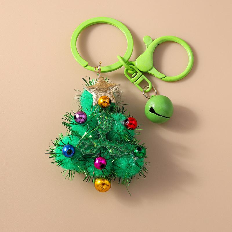 Cute Christmas Santa Clause Keychain Gingerbread Man Key Ring Pendant for Women Girls Handbag Decor DIY X'MAS Jewelry  Gifts