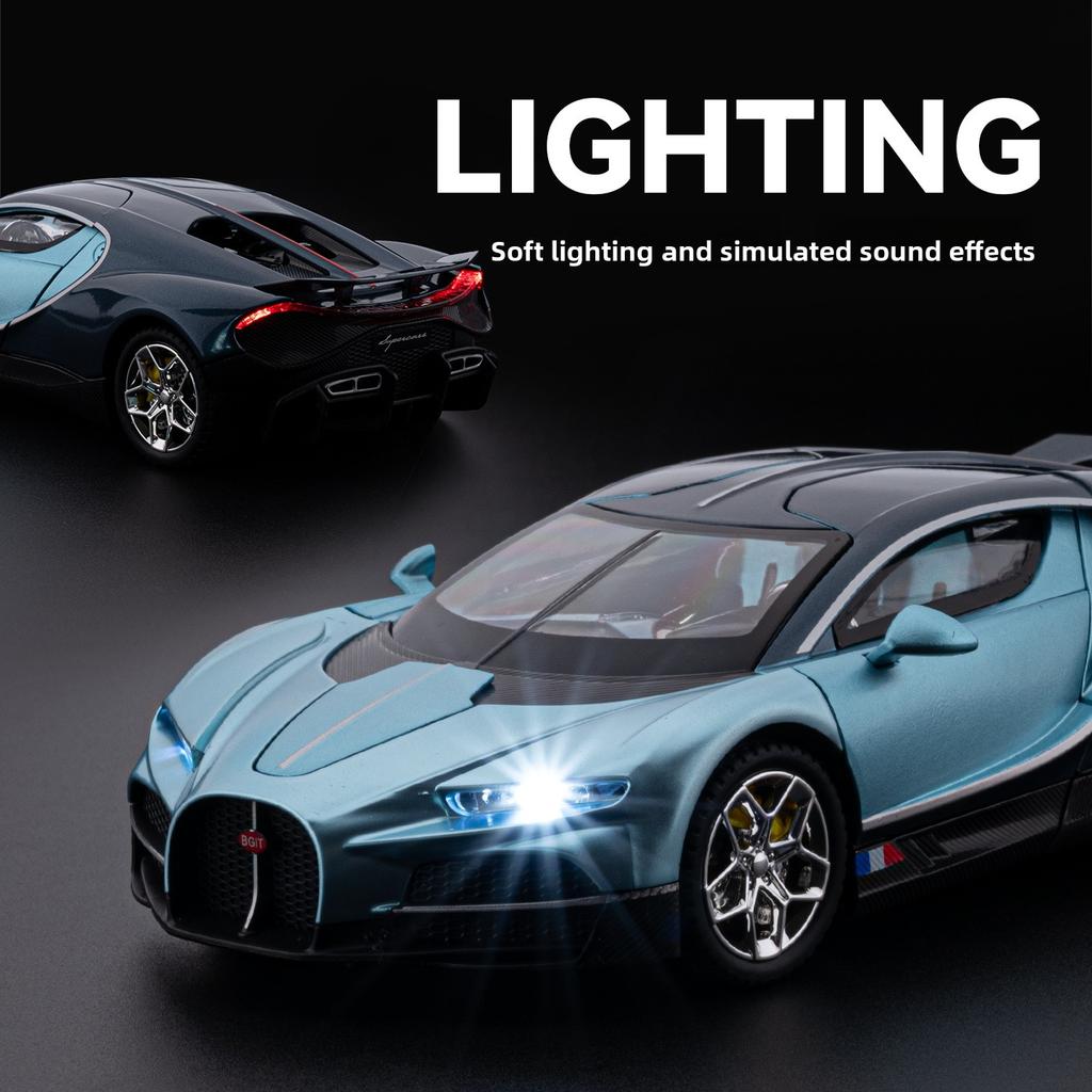 1:24 Tourbillon Car Model Simulation Alloy Supercar Model Children's Toy Boy Racing Car Collection