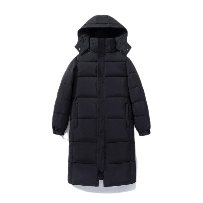 Art Examination Cotton Clothes Women's Extended New Winter Loose Thickened Hooded Over-Knee Cotton Clothes Coldproof Jacket