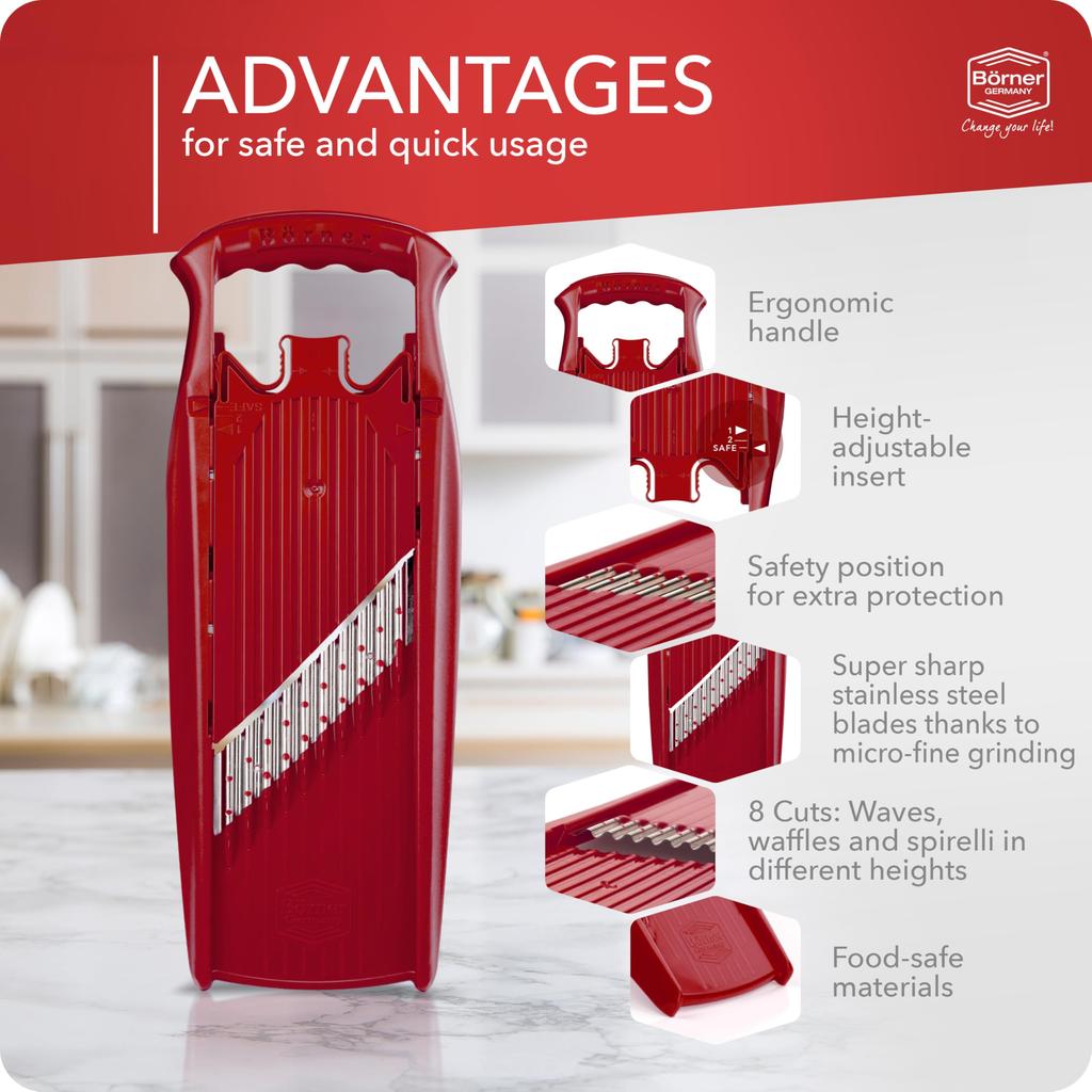 Borner PL Waffle Slicer (Red)