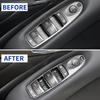 Carbon Fiber Door Window Lift Switch Panel Cover Trim Accessories for Infiniti Q50 2014-2020