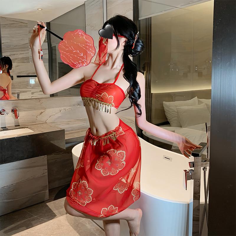 Fan Lei, sexy underwear cheongsam with high split ends, perspective on Dunhuang ancient style uniform, Wu Meiniang national style 926