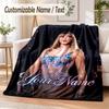 Manta de Flanela Personalizada com Nome Taylor Swift Macia Quente para Sofá Cama Uso Interno em Casa