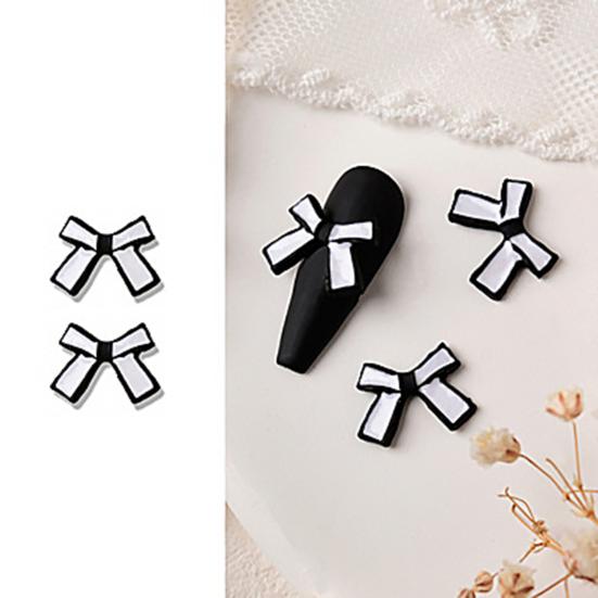10Pcs Nail Bowknot Decors Anti-drop Non-Fading Art Camellia DIY French Style