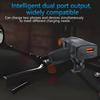 PD+QC3.0 Motorcycle USB Fast Cellular Charger Handlebar Type C Port Socket Connector With Cell Mobile Voltmeter Digital Charge
