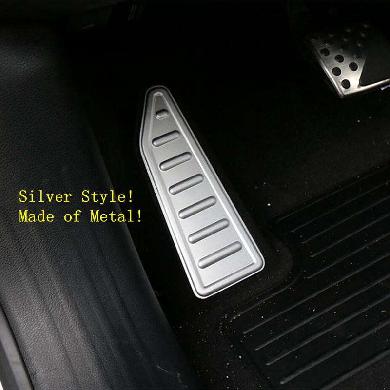 Car Left Foot Rest Pedal Footrest Non-Slip Pad Panel Protection Cover Trim For Jeep Renegade 2015 - Red Silver Accessories