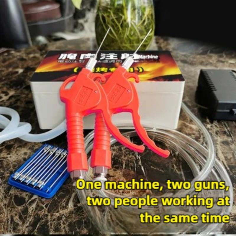 

Портативный электрический насос для инъекций рассола Машина для маринования мяса AC 100-240В Шприц для маринования мяса Мясоперерабатывающий аппарат Электрический инъектор