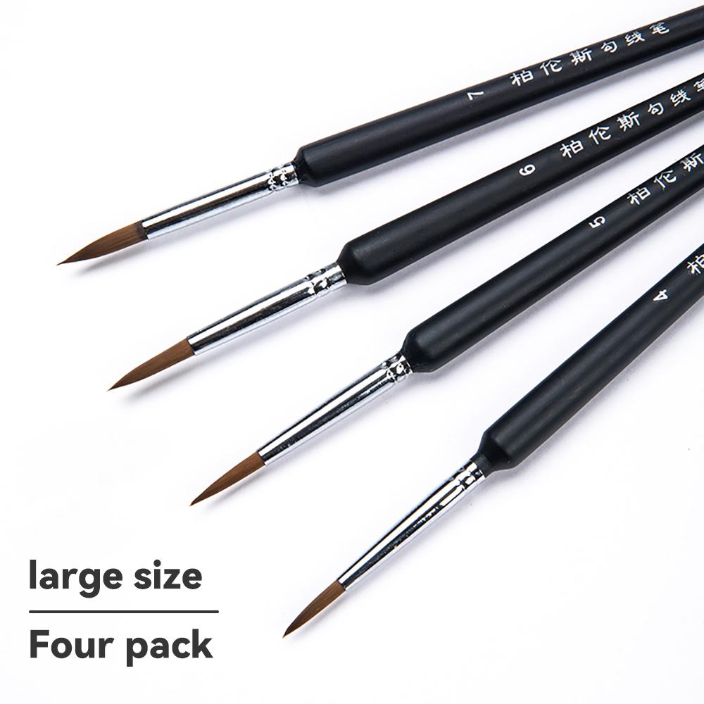 4/5/11pcs Miniature Hook Line Pen Art Painting Brushes Weasel Hair Paint Brush Gouache Watercolor Oil Paint Artists Hand Painted