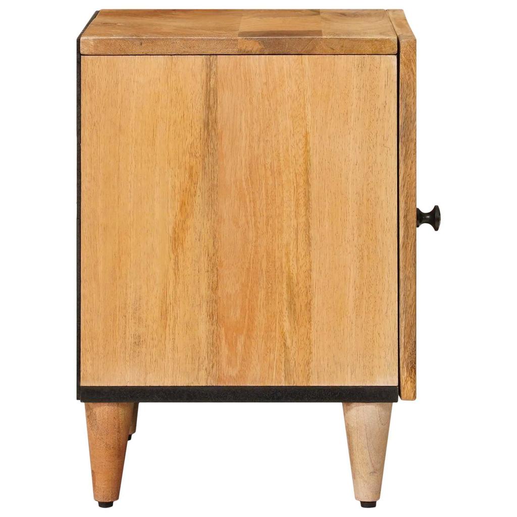 Nightstand In Natural Finish 40 X 33.5 X 46 Cm Solid Mango Wood