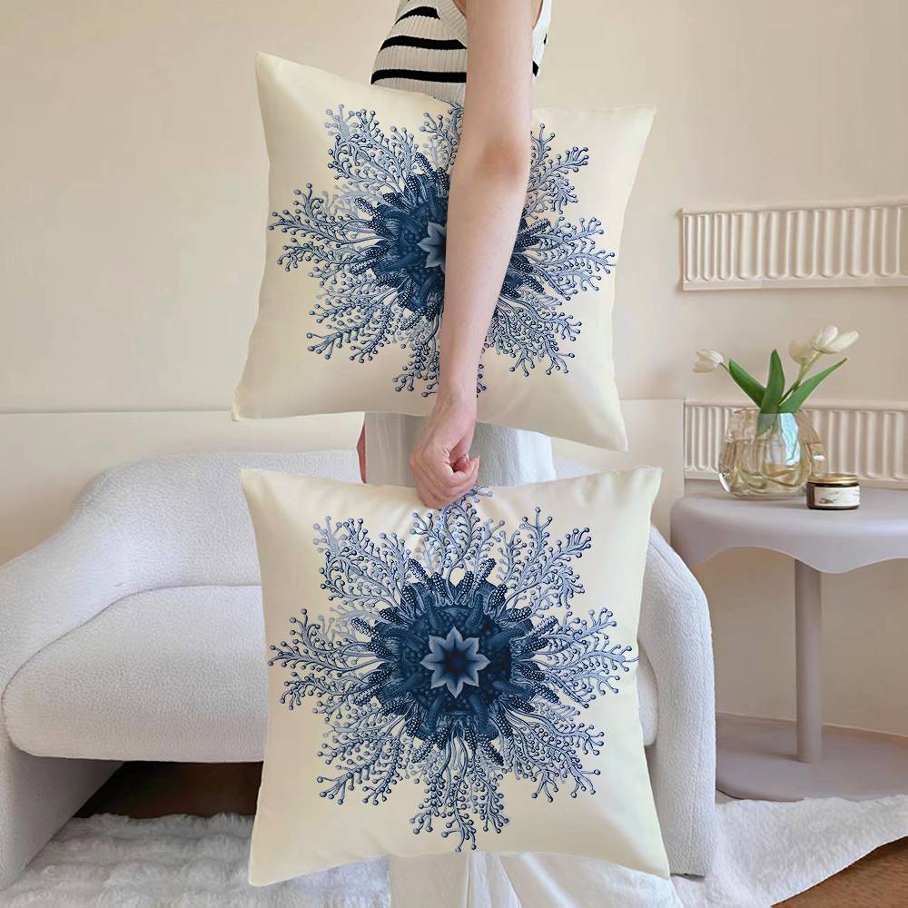 Blue Sea Creature Coral Shrimp pillowcase living room sofa chair cushion cover home room decoration without pillow core
