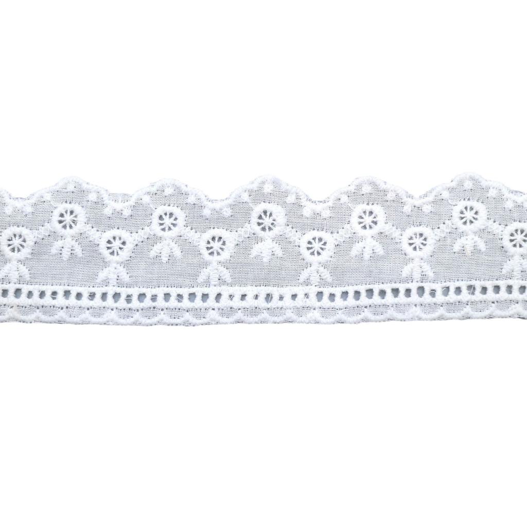 White Embroidered Cotton Lace Diy Handmade Accessories Hollow Embroidery Clothes Decorative Edge