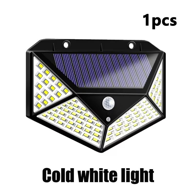 1/2/4/6Pcs 100 LED Outdoor Solar Lights PIR Motion Sensor Waterproof Solar Powered Sunlight Light for Outdoor Garden Lighting