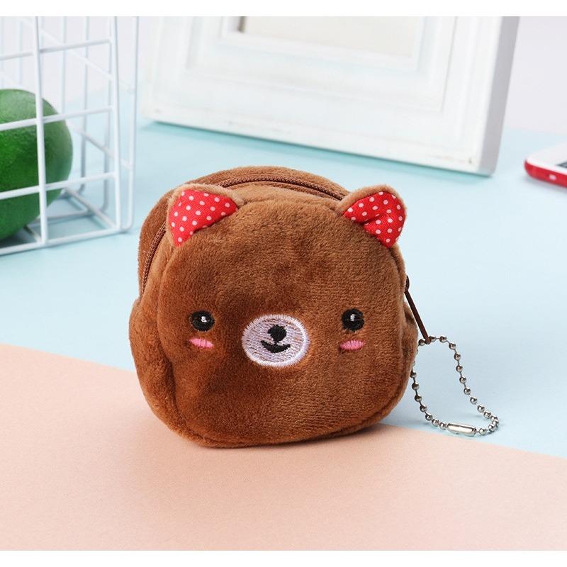 Sevimli Peluş Meyve Karpuz bozuk para cüzdanı Para Cebi Kırmızı Zarf Kulaklık Veri Kablosu Saklama Çantası