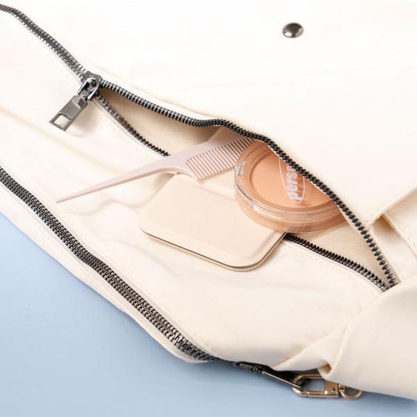 Ivory Cover Stand Square Mirror Small