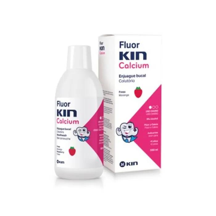 Kin Fluorkin Calcium Ополаскиватель для полости рта со вкусом клубники 500 мл