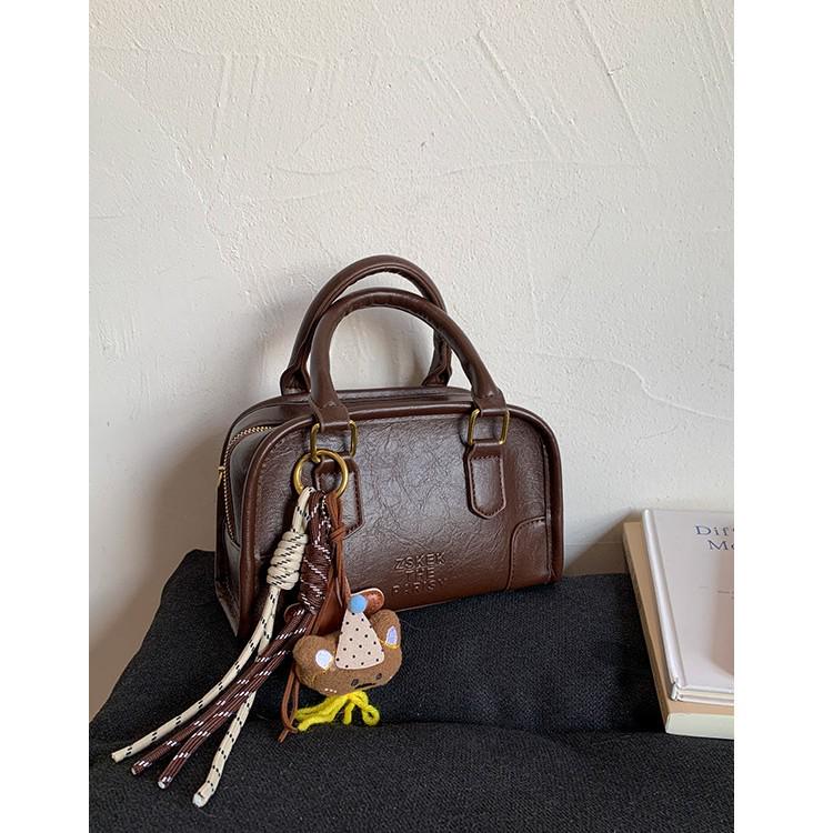 Women's Retro Fashion Crossbody Bowling Bag - Winter 2025 Trendy Niche Shoulder Bag