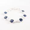 London Blue Topaz  Gemstone 925 Sterling Silver Jewelry Handmade Girls Bracelet RB-14-9