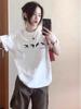Women's Plus Size Pure Cotton White Short Sleeve T-Shirt - 2025 Design with Straight Shoulder and Half Sleeves