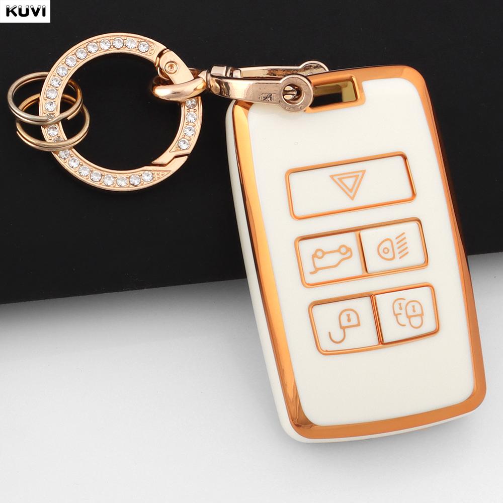 New Tpu Car Remote Key Case Cover Shell For Land Rover Range Rover Discovery 5 Sport   For Jaguar Xel E-Pace Accessories