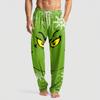 Men's Knitted Fashion Print Pocket Casual Pants Pajama Pants