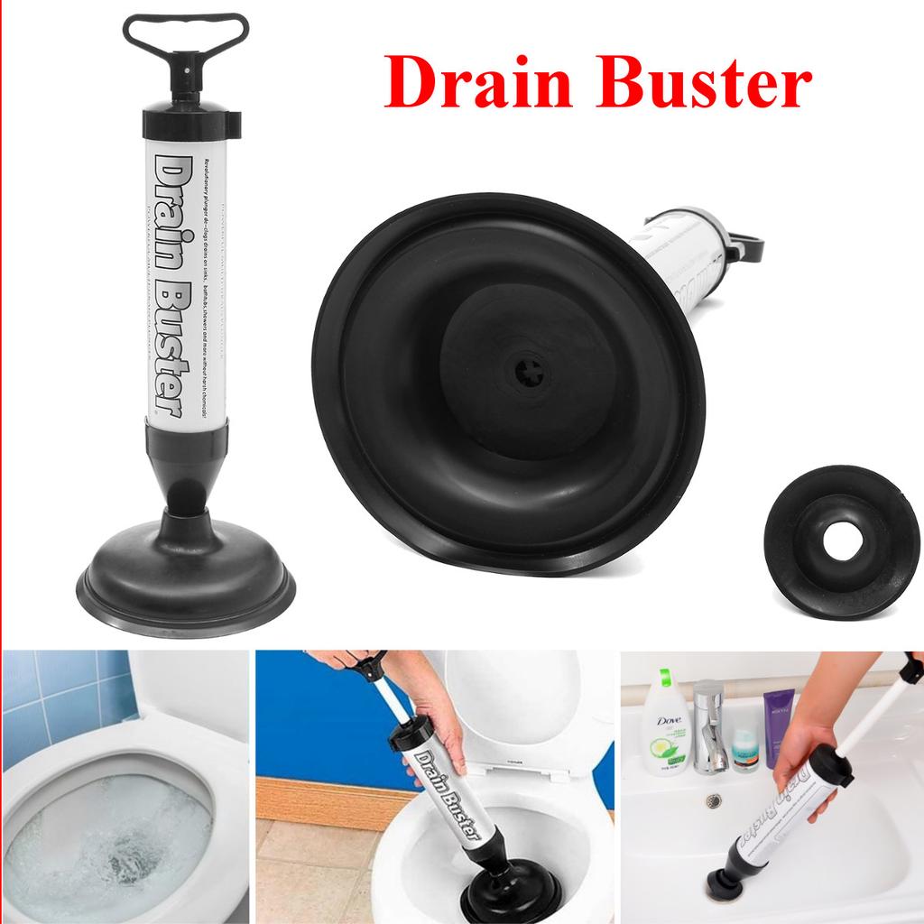 Buy Air Pump Action Drain Plunger Unclog Hand Powered Toilets Drains
