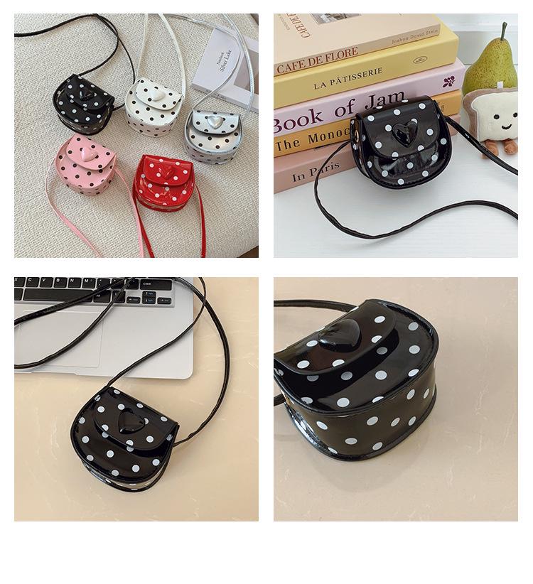 Argyle Polka Dot Mini Crossbody Bag for Girls - Cute Handheld Shoulder Bag