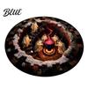 Ghost Pattern Carpet with Spooky Rug Halloween Staircase Area 3D Haunted Stair Round Theme Floor