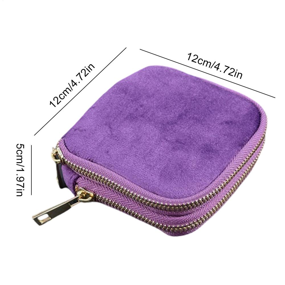 Double layer zipper bag large capacity jewelry storage ring pendant bracelet jewelry bag Travel Jewelry Case Organizer