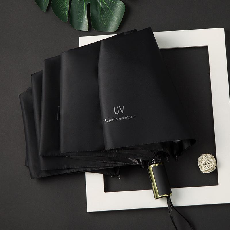Umbrella Rain Parasol Sunny Windproof Parapluie UV Business Dual-purpose Vinyl Sunshade Umbrella