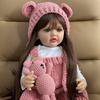 BZDOLL Lebensechte Baby Reborn Puppe mit Vollvinylkörper 55cm 22inch Neugeborenes Bebe Prinzessin Kleinkind Mädchen Badespielzeug Geburtstagsgeschenk Realistisch