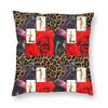 Moto Babe Pinup Square Pillowcase Polyester Linen Velvet Pattern Zip Decorative Sofa Seater Cushion Cover