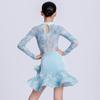 Children's Latin Dance Costume Girls' Autumn Spring Practice Training Suit Set with A High-end Feel Dance Dress
