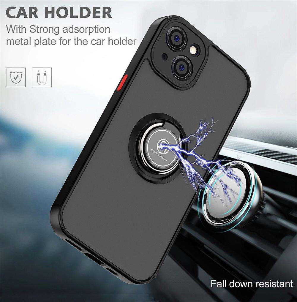 Magnetic Shockproof Case For IPhone 16 14 11 12 13 15 Pro Max Mini X XR 16Plus Ring Holder Cover For Iphone 17 Pro Max Air Cases