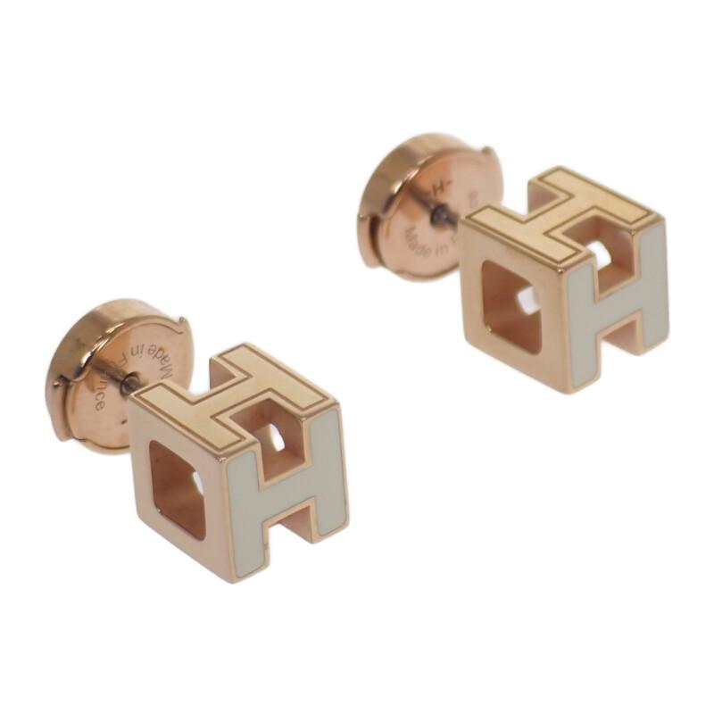 HERMES   Pierce white/Pink gold metal Women