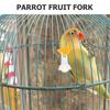 8Pcs Bird Fruit Fork Feeder Plastic Parrot Food Holder Secure Snack Clip for Cage Easy Cleaning Versatile Vegetable Feeding Tool