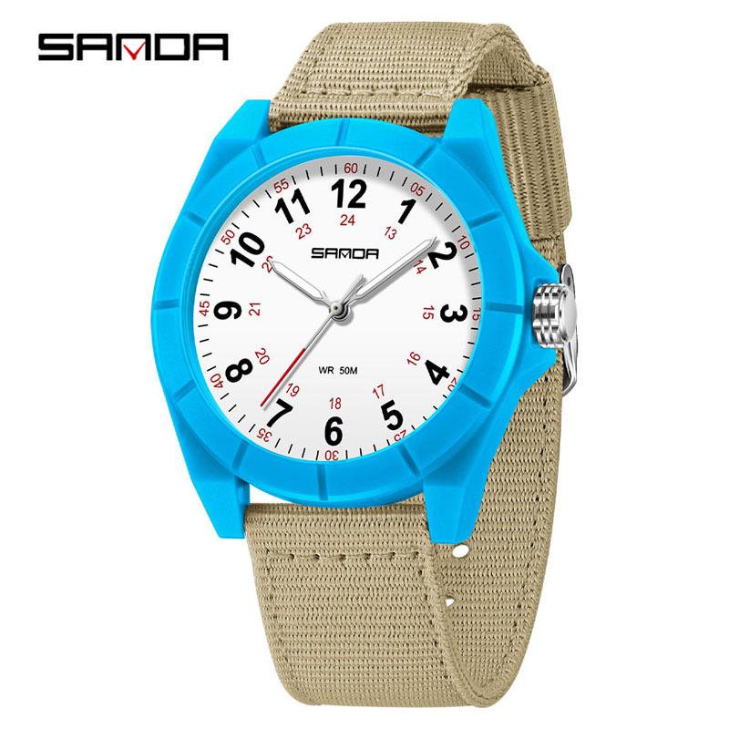 SANDA Unisex Luminous Korean Style Nurse Watch: Lightweight, Thin, Waterproof, Large Dial Quartz Watch for Teens