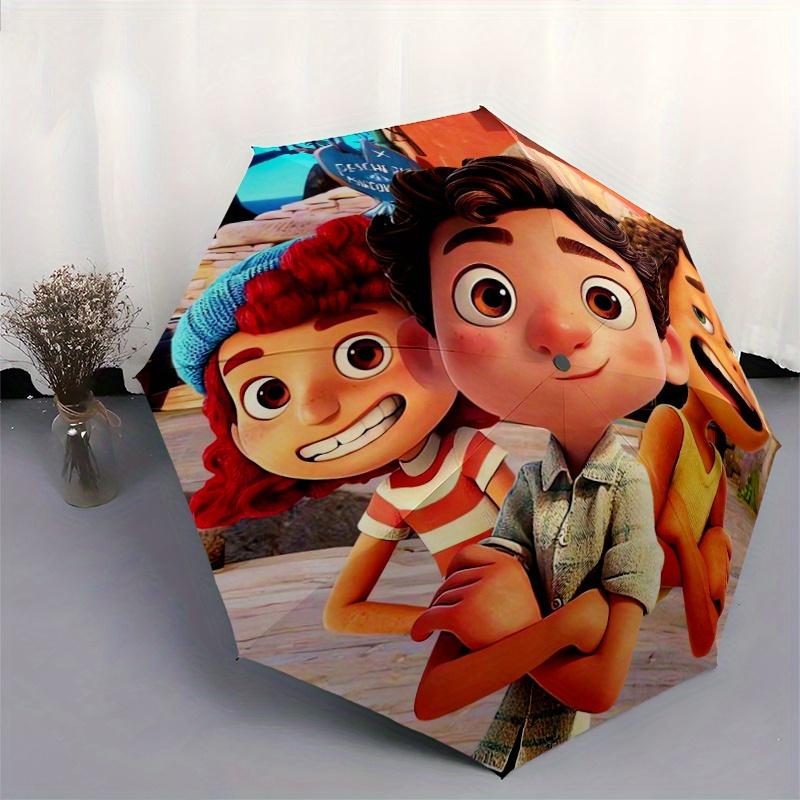 Lucas Cumple 5 Design Automatic Folding Umbrella - 3 Folding Design, Vivid Cartoon Pattern, Suitable for Outdoor Activities, A Gift for Fans