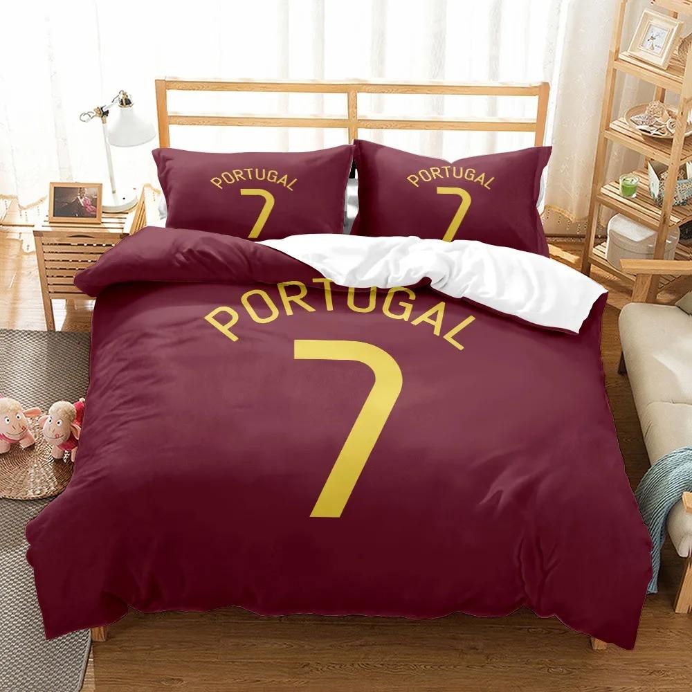 National Soccer Team Core Player Number Duvet Cover Set EU Single Double King US Twin Full Queen Size  Bedclothes