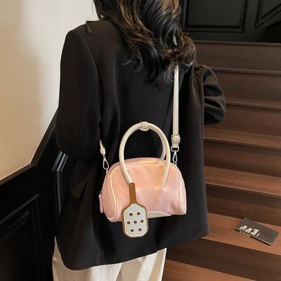 Portable High-end Bag Women's 2025 New Trendy Fashion Contrasting Color Pillow Bag Spring and Summer Shoulder Messenger Bag