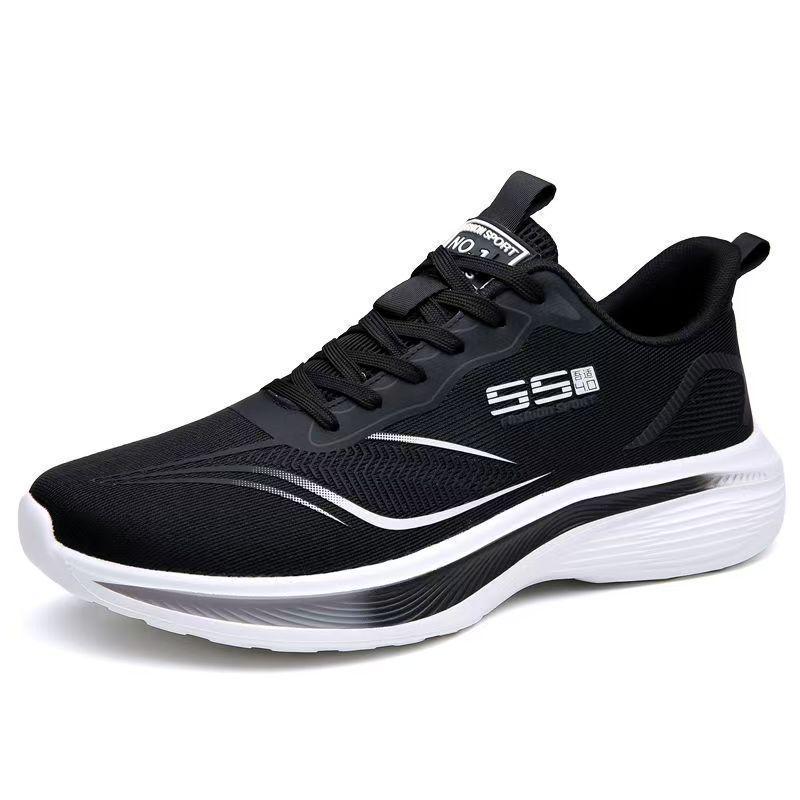 Men's Ultra-Light Breathable Running Shoes - Ice Silk Mesh, Shock Absorbing EVA, Lace-Up Summer Sports Sneakers